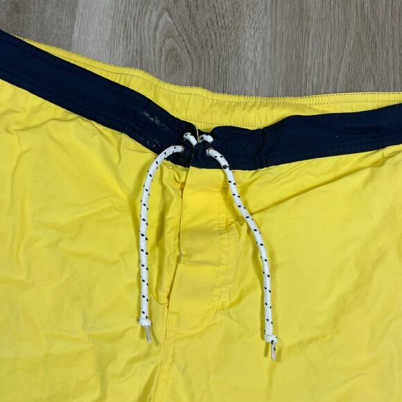Polo Sport Ralph Lauren Swim Trunks Men’s Large Yellow Mesh Lined 90s Vintage - Picture 12 of 13